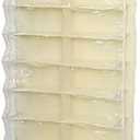 Door Hanging Storage With 26 Compartments Shoe Organizer, Non-woven Fabric Shoe Rack 62.99 x 22 x 6.3 Inches, Shoes, Sneakers and Home Accessories (Yellow)