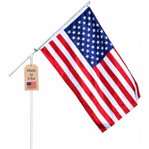 Portable Flag Pole - Premium Flagpole for Camping, The Beach, Tailgating, Includes 3x5 American Flag, Made of High Grade PVC