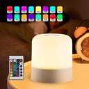 Portable Baby Night Light, 16 Color Egg Light for Nursery, Rechargeable Small LED Lamp, 2400mAh, Dimmable Touch Night Light,for Toddler,Kids,Adults