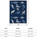 Shark Throw Blanket for Couch Soft Warm Lightweight Cozy Blankets & Throws for Living Room Decor Shark Gifts for Teens Boys 60"x50"