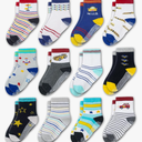 Evercute Toddler Girls Grip Socks 12 Pack Boys Non Slip Socks for Kids Anti Skid