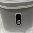 Countertop Ice Cube Maker Machine with External Water Tank,16Pcs/5Mins,34Lbs/Day,2 Ways to Add Water,Portable Compact Small Ice Maker with Self-Cleaning,Perfect for Home/Kitchen/Camping/RV (GREY)