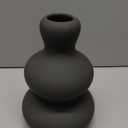 Ceramic Vase for Decor, Black Modern Vases for Home Decor Living Room, Home, Office, Centerpiece,Table and Wedding