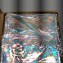 BESARME 10 Pcs Holographic Makeup Bags, Clear PVC Makeup Bag Iridescent Pouch Portable Zippered Toiletry Bag Waterproof Cosmetic Bags Bathroom Vacation Party Favors