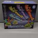 Aliex 3 in 1 Dinosaur Musical Jumping, Toss Ring and Stomping Launch Rocket Launcher, Indoor & Outdoor Sports Toys with Remote Control for Kids Ages 3-8 4-6,Active Outside Toy Gift for Boys and Girls (Large)