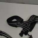SlowTon No Pull Small Dog Harness and Leash Set, Puppy Soft Vest Harness Neck & Chest Adjustable, Reflective Lightweight & Anti-Twist Pet Lead Combo for Small Medium Dogs (Black, M)