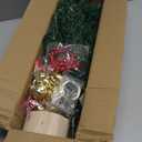 Liecho 24 Inch Tabletop Mini Christmas Tree, Miniature Pine Christmas Tree with Hanging Ornaments, Battery Operated Artificial Xmas Tree, Best DIY Christmas Decorations-Gold