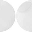 KoKo&Yukina 6 Inch 2 Pack Milk White Glass Globes Shade Frosted Replacement Glass Shades - 2.67" Fitter Opening - Lighting Fixture Replacement
