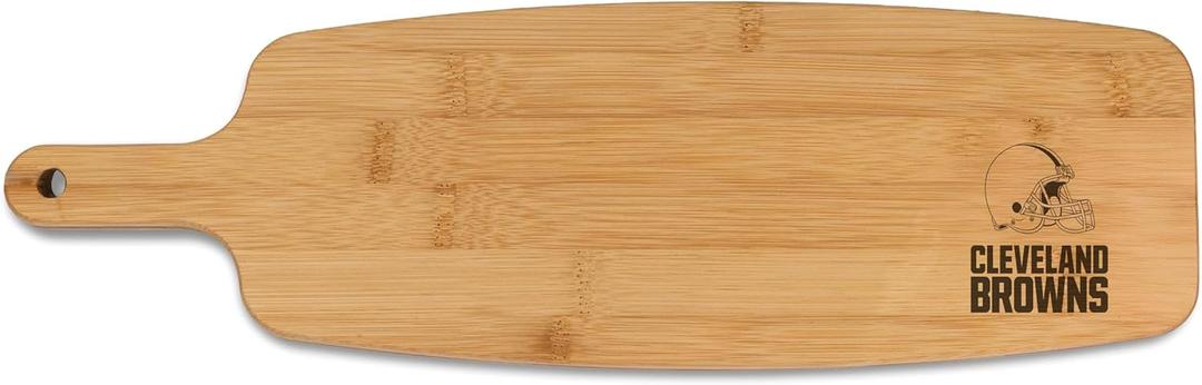 The Memory Company Officially Licensed NFL Bamboo Paddle Cutting Board  Engraved Team Logo, Durable & Eco-Friendly Kitchen Accessory, 15.2 x 4.9 Inches