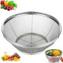 4 Quart Fine Mesh Colander, Extra Fine Mesh Sieve for Kitchen, Perfect for Straining Rice, Pasta, Quinoa, Durable Stainless Steel Colander with Mesh Design for Efficient Straining and Sifting