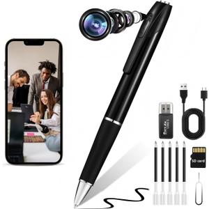 1080P Mini Camera PenNanny Cam Mini Security CamerasLong Battery LifeEasy to UseMicro Pen Camera for Capture Important Moment2026 Upgrade (Royal-Black)