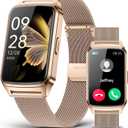 Fitness Tracker Watch for Women Men, Step Counter Work for iPhone and Android, IP68 Waterproof, Activity Track with Calorie, Sleep Monitor, 110+ Sports Modes Pedometer Smart Smartwatch (Gold, 1.57)