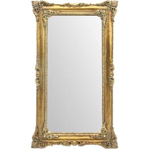 JANDERART Gold Vintage Mirror 8x14 Inch, Antique Ornate Decorative Mirror for Desk & Wall, Small Vanity Mirror for Makeup Wall Decor, Antique Gold