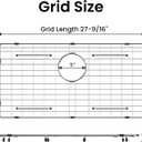 27-9/16" x 14-9/16" Sink Protector, Rear Drain with Corner Radius 3/16",Sink Grate Sink Rack for Bottom of Kitchen Sink Single Sink Bowl