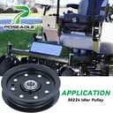 30224 Idler Pulley for Dixie Chopper 42", 50", 60", 72", Classic 2550 2750 2760 3360 3372 3560, LT1800 LT2000 LT2200 LT2300 LT2400 LT2500 LT2700 LX2000 LX2001 LX2400 LX2401 Lawn Decks