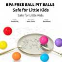 50 100 200 400 pcs Soft Plastic Ball Pit Balls for Baby Toddler Kids, Size 5.5 cm
