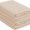 2 Pack Fitted Hospital Bed Sheets with Elastic All Around for a Double Brushed Ultra Soft Breathable 100% Microfiber Sheets, 36 x 84 x 12 (Beige)