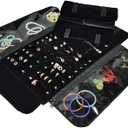 Velvet Travel Jewelry Case Roll Bag Organizer for Necklace Bracelet Earrings Ring