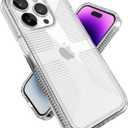 Speck Clear iPhone 14 Pro Case - Slim Phone Case with Drop Protection, Scratch Resistant & Anti Yellowing Case with No Slip Grip for iPhone 14 Pro 6.1 Inch Model - GemShell Grip Hard Case