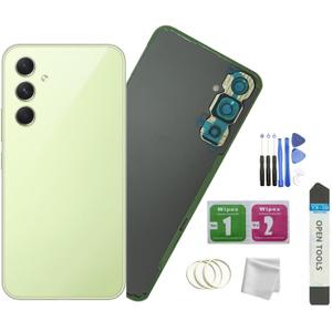 Galaxy A54 Back Glass Replacement for Samsung Galaxy A54 5G Back Cover Glass with Tape+Camera Lens+Tools (Lime)
