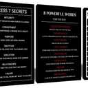 Motivational Wall Decor Posters Inspirational Wall Art Success 7 Secrets Printed on Canvas Positive Affirmation Quotes Picture Painting for Modern Gym Office Workplace Wooden Framed [48''W x 24''H]