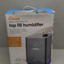 Crane Ultrasonic Warm & Cool Mist Air Humidifier for Bedroom, Top Fill, UV Light, 1.2 Gallon Tank, 500 Sq Ft Coverage, With Remote, Grey