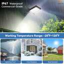 Deepn Solar Lights Outdoor, 8000W Solar Street Lights Outdoor Waterproof Dusk to Dawn LED Security Flood Light with Motion Sensor and Remote Control for Pathway, Entryway & Yard, 1 Pack