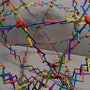 University Games, Hoberman Original Sphere-Rainbow, award-winning geometric expanding/contracting ball, Ages 4 to 104, Small