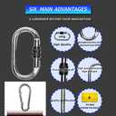 Oak-Sports Steel Carabiner Clips, Climbing Carabiner (25kn=5600lbs), Heavy Duty Carabiner Clip, Multipurpose for Rigging, Ropes, Hammocks, Each Weighs 0.36LB (2 Pack)