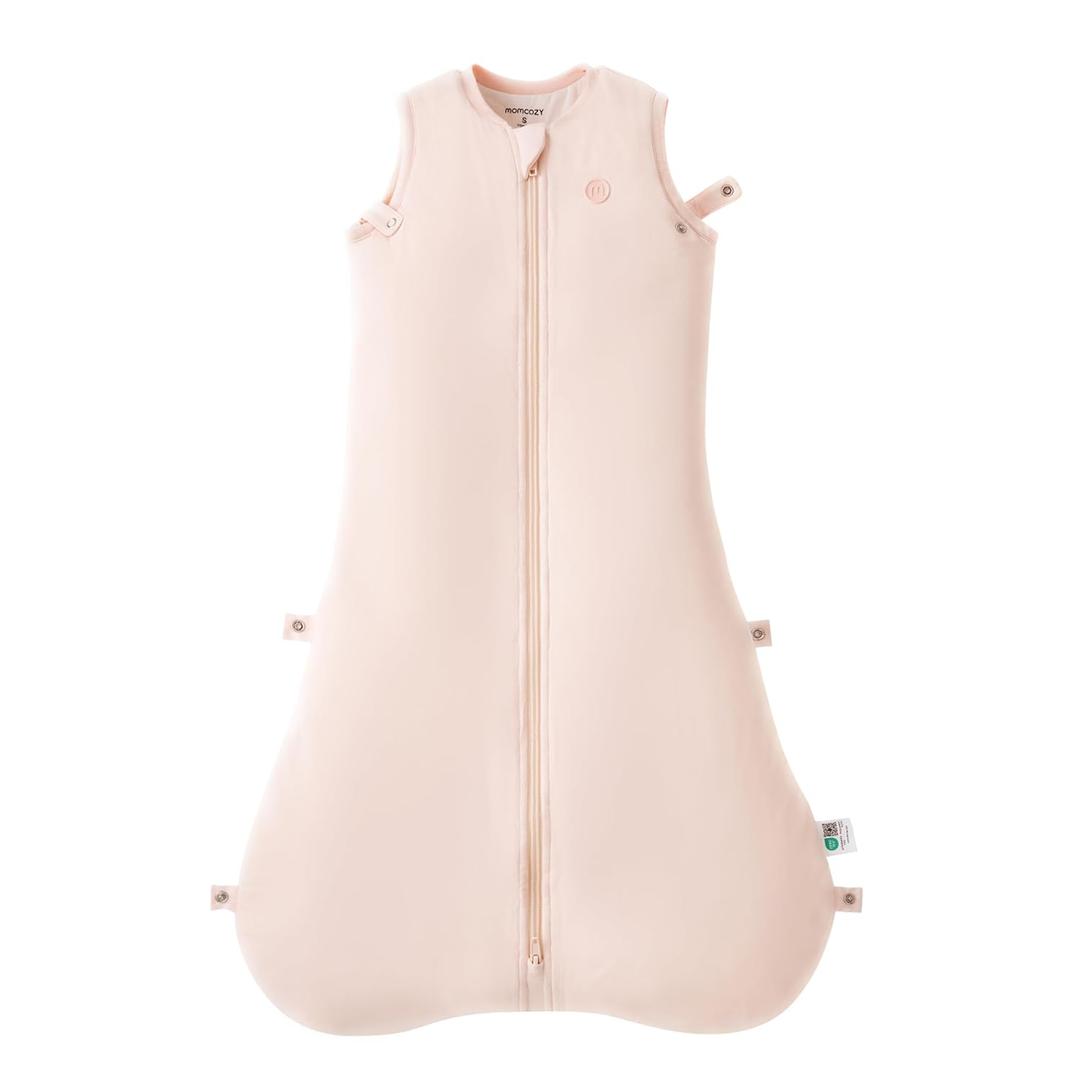 Momcozy Sleep Sack for Baby 612 Months, 1.5 TOG Baby Wearable Blanket with Supportive Plush Filling, Two-Way Zipper for Easy Diaper Changes, Snap-Fit Design for Growing Babies, Medium, Pink