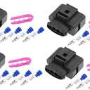 uxcell 4 Set 4 Pin No.1J0973724 Ignition Coil Coilpack Connector Adapter Plug Clip Kit Replacement for VW for Audi for Seat for Skoda