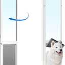 XLarge Dog Door for Sliding Glass Door,Openable Pet Door for Sliding Glass DoorsAll-Metal Framed & Panel & Lock,Adjustable 75 7/8" to 81" Slider Height -Extra Large