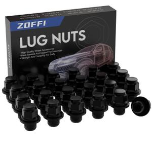 24pcs M12x1.5 Lug Nuts Black OEM Factory Style Replacement for 1995-2016 Toyota Tacoma, 1984-2019 Toyota 4Runner, 1995-2019 Avalon, 1983-2019 Camry Factory Wheels