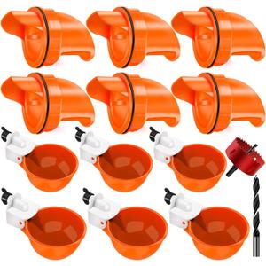 Chicken Feeder No Waste Automatic Poultry Feeder Ports Kit Chicken Feeders and Waterer Set