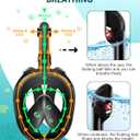 Viginsul Mask Fins Snorkeling Gear for Adults, Full Face Snorkel Mask & Adjustable Swim Fins Snorkel Set, Panoramic View Snorkel Mask Dry Top Anti-Fog Anti-Leak, Size: L/XL mask+L/XL fins