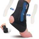 2 Pack Ankle Brace With Side Stabilizers,Ankle Sprain Brace for Men & Women Injury Recovery,Joint Pain Relief,Ankle Support for Running Volleyball Basketball (Medium)