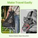 Fully Opening Cat Soft-Sided Carriers, Self-Locking Zipper, Cat Transport Carrier with 3 Pockets, Breathable Cat Carrier Soft, Perfect for Traveling, Outdoor Activity and Driving Up to 16 Lbs(Black)