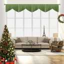 Valances for Windows Green Window Valance for Kitchen Rod Pocket Blackout Valance for Living RoomPack of 4 Green 39" W x 20" L