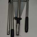 Garden Rake for Leaves,Heavy Duty Metal Adjustable Leaf Rake for Lawns,Long Handle 33"-69" with Expandable Head 8"-15",Garden Tools for Yard Lawn Shrub Garden Beds