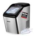 Mueller Countertop Nugget Ice Maker – Quiet, Heavy-Duty Ice Machine, 30 lbs Daily, 3 QT Tank, Compact & Portable, Includes Basket - Self-Cleaning Feature