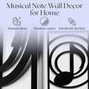 GALLERY GRACE 4-Pc Music Notes Metal Wall Art, Black Wall Decor Set | 11 x 16 In Metal Panels, Music Notes Wall Decor, Minimalist Style, Ready to Hang, for Living Room, Office, Studio or Bedroom