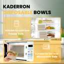 Kaderron 50 Pack 32 OZ Large Paper Bowls with Lids, Heavy Duty Disposable Compostable Container for Party, Disposable Bowls Bulk Soak-Proof and Microwave Safe for Hot/Cold Use