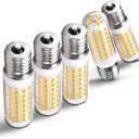 E17 LED Ceiling Fan Light Bulb 6W (60W Halogen Equivalent) 2700K Warm White 700lm 120V LED Intermediate Base Bulb for Appliance,Desk Lamp,Cabinet,Closet,Chandelier Lighting,Non-dimmable,5pack (E17, 2700k Warm White)