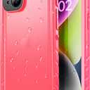 SPORTLINK Design for iPhone 14 Plus Waterproof Case - Shockproof Dustproof Phone Case with Screen Protector, Full Body Protective Case for iPhone Plus, 6.7'' Pink