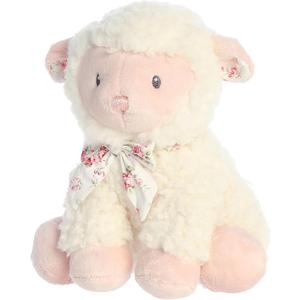 Aurora Playful Blessing Lamb Girl Lamb Baby Stuffed Animal - Comforting Companion - Imaginative Play - Pink 9 Inches
