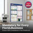 2026 Florida State and Federal Labor Laws Poster,OSHA Workplace Compliant,English Employment Poster,All in One Required Compliance Posting 17" x 40"