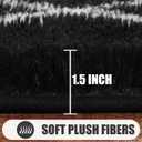 ONASAR Area Rugs for Bedroom Living Room, Fluffy 4x6 Black and White Rug, Geometric Shaggy Plush Bedside Indoor Floor Carpet for Nursery Kids Teens Girls Boys Dorm Home Office Decor