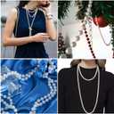 Craft String Pearls 10MM Pearl Bead, 33 Feet White Faux Pearl Garland Spool Roll Strand Wedding Party Decoration, Christmas Tree Decorations