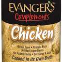 Evanger's Complements Grain Free Chicken for Dogs & Cats – 12 Count, 12.5 oz Each – Single Protein, Grain & Gluten Free, Limited Ingredients, Nutrient-Rich Broth – Wet Dog & Cat Food