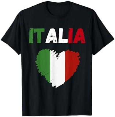 Italy Flag Holiday Italy Heart Italian Flag T-Shirt Youth,Small